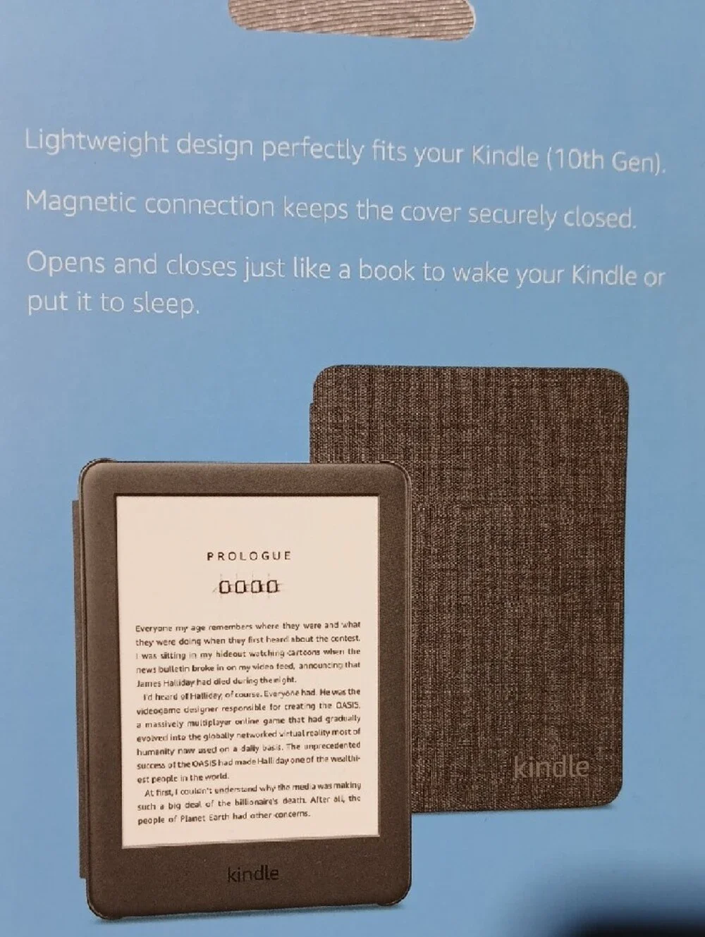 Amazon Kindle Fabric Cover in Red and Gray - Fits 10th Gen